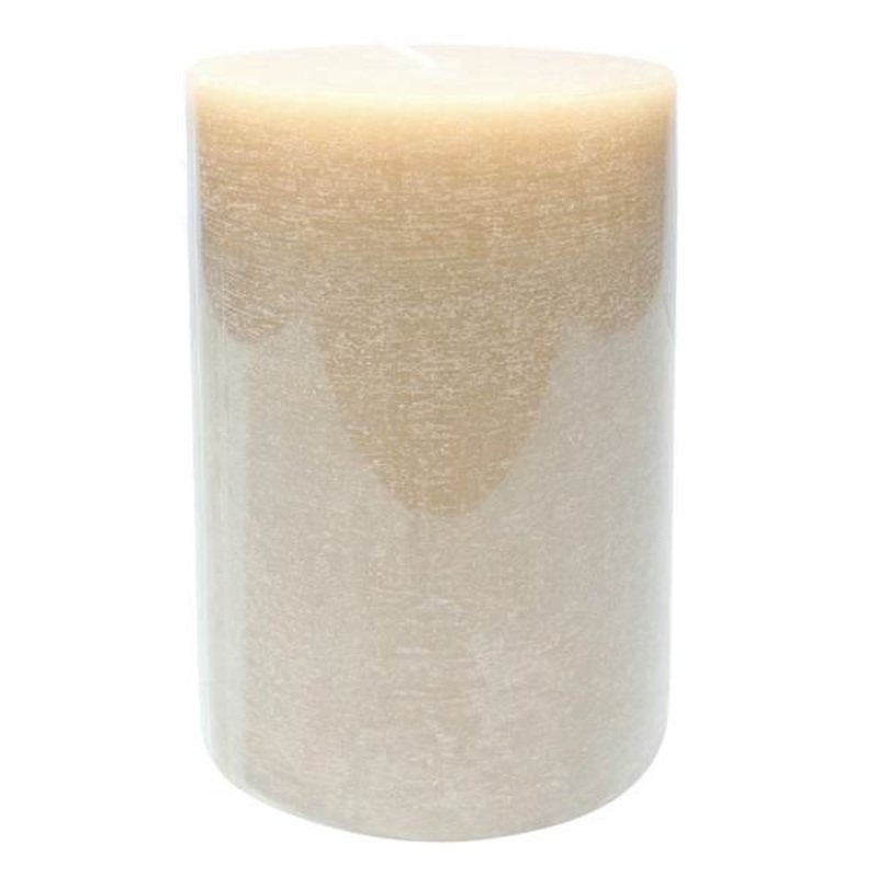 Tan Unscented Pillar Candle, 3×4
