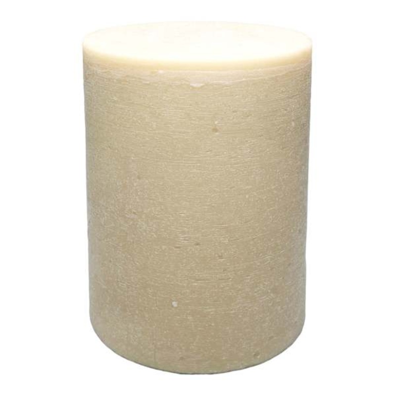 Tan Unscented Pillar Candle, 6×8