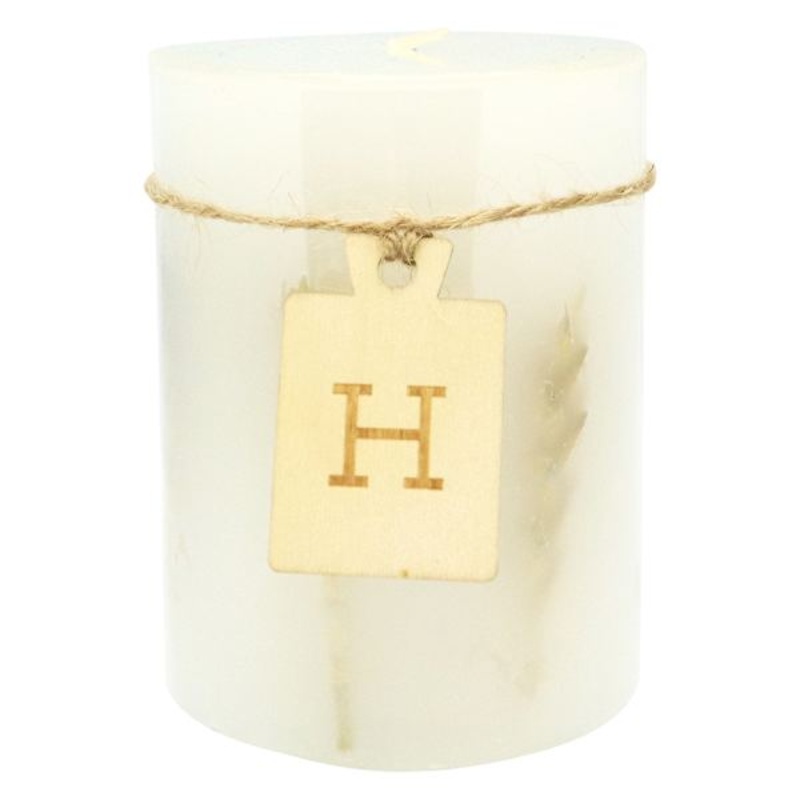 Wheat Embedded Unscented Pillar Candle, 3×4