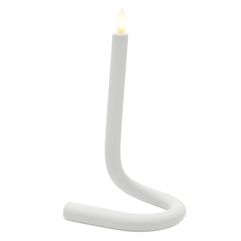 White LED Twist Candle, 16″