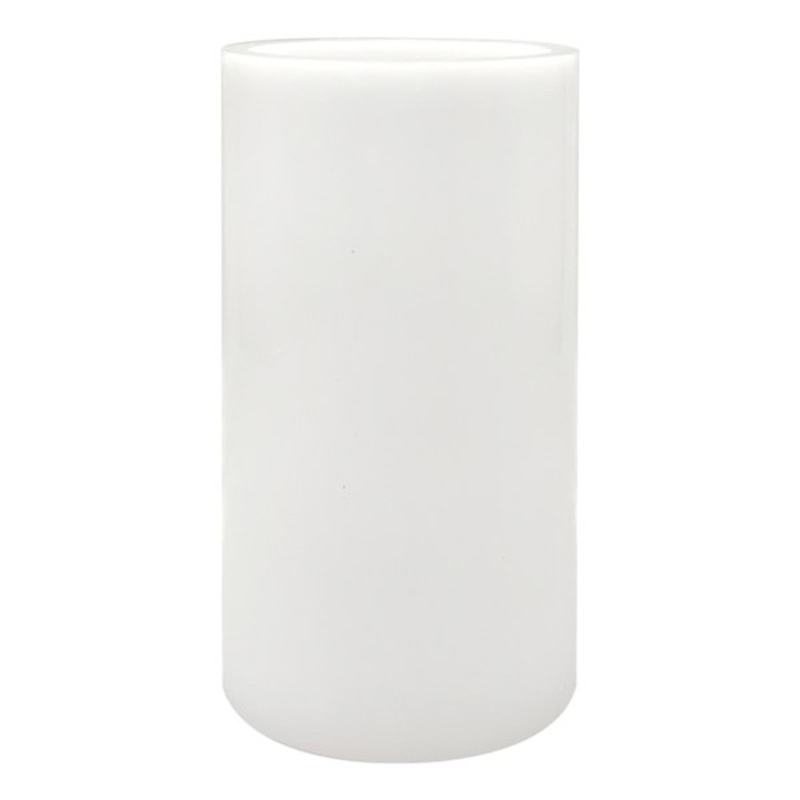 White Wax LED Flameless Pillar Candle, 4×8