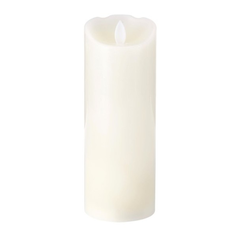 White Wax LED Pillar Candle, 3×8