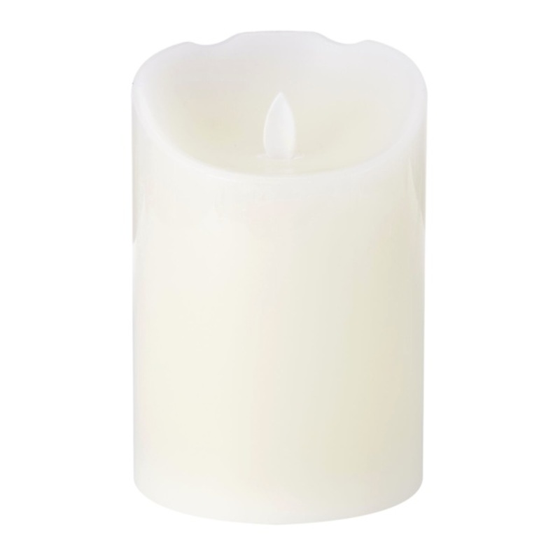 White Wax LED Pillar Candle, 4×6