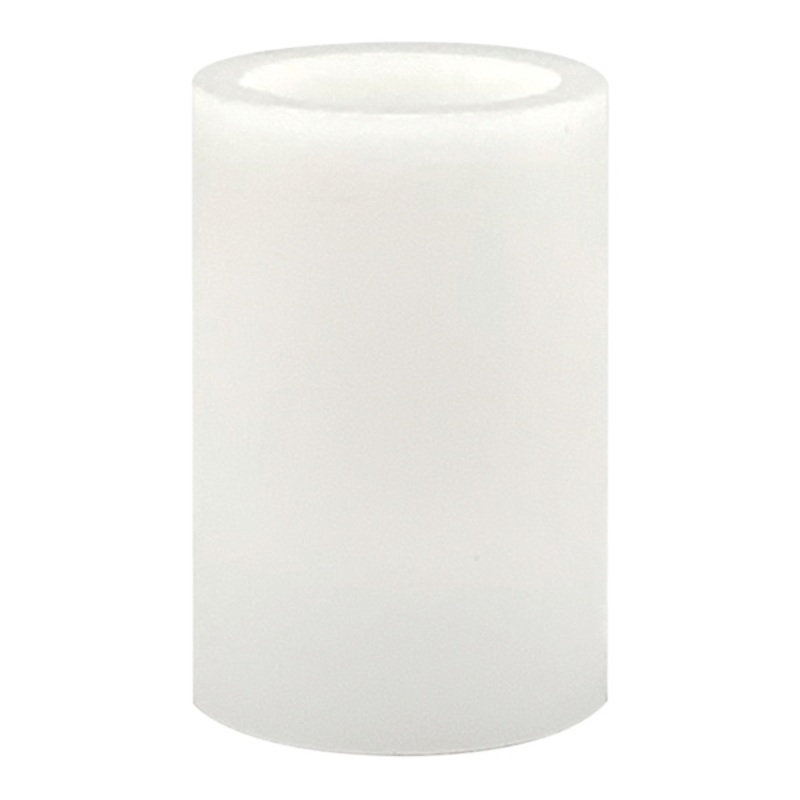 White Wax LED Wavy Top Pillar Candle, 2×3