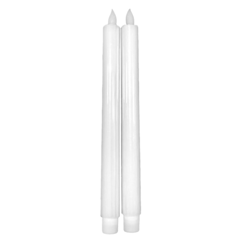 2-Pack White Taper Candles, 10″
