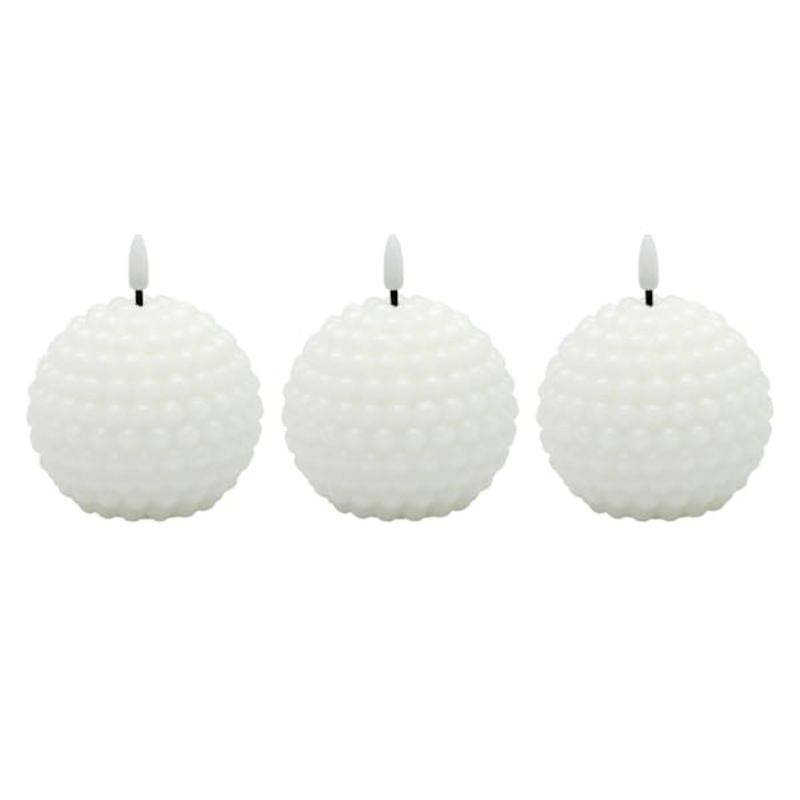 3-Pack Bubble Sphere Candle, 4″