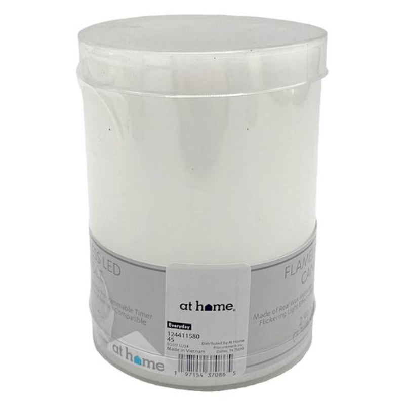 3×4 White Pillar Candle