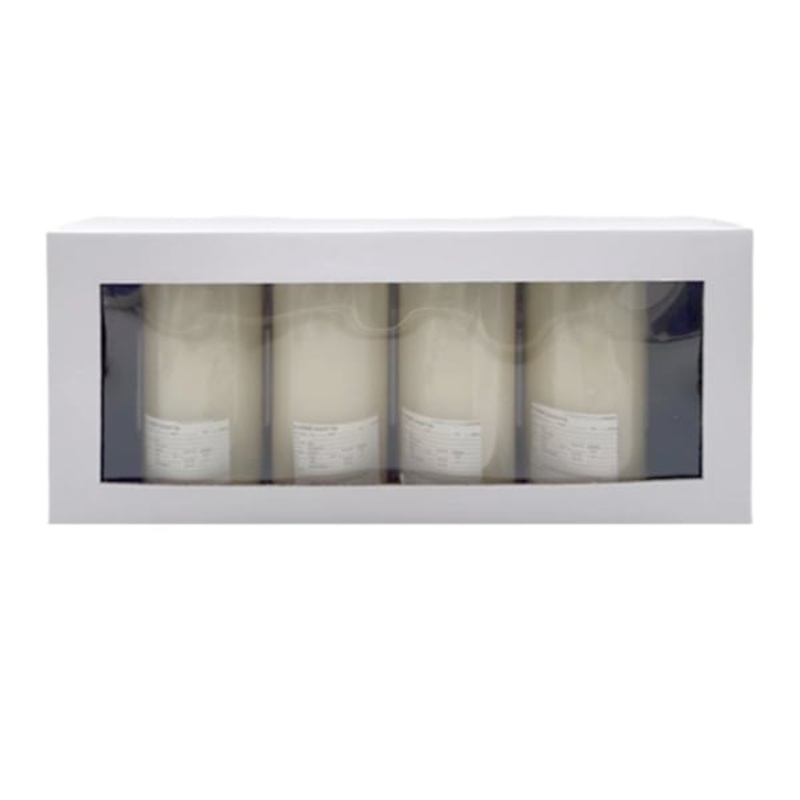 4Pk Ivory Pillars 3×6 Candle