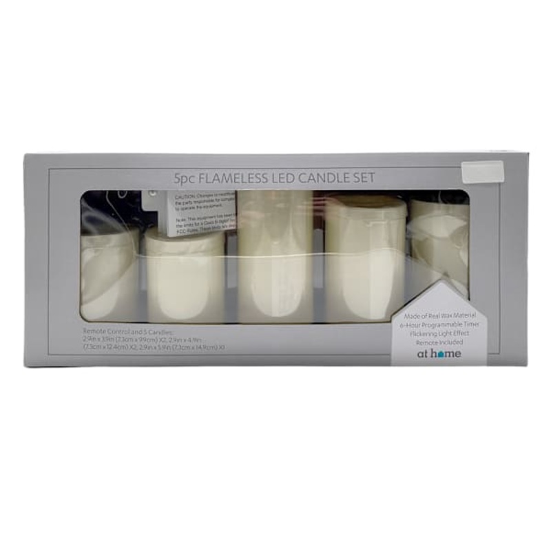 5Pk Ivory Pillars 3×4-5-6 Candle