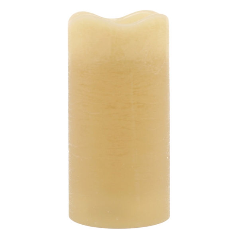 Brown Wax LED Pillar Candle with 6 Hour Timer, 3×6