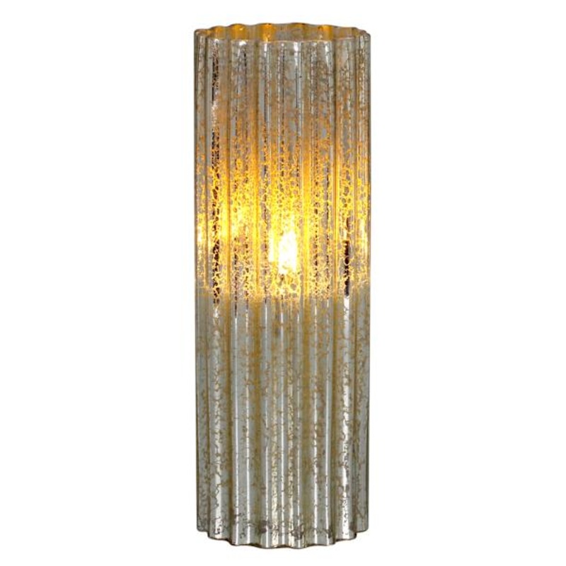 Gold Scallop LED Candle, 10″
