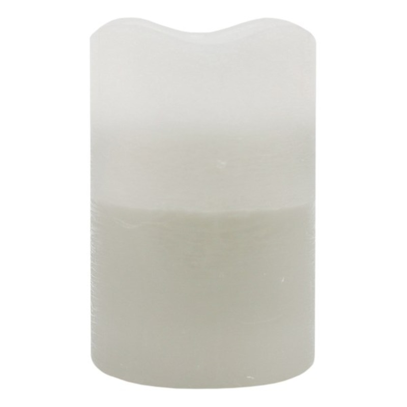 Grey Ombre Wax LED Pillar Candle with 6 Hour Timer, 4×6