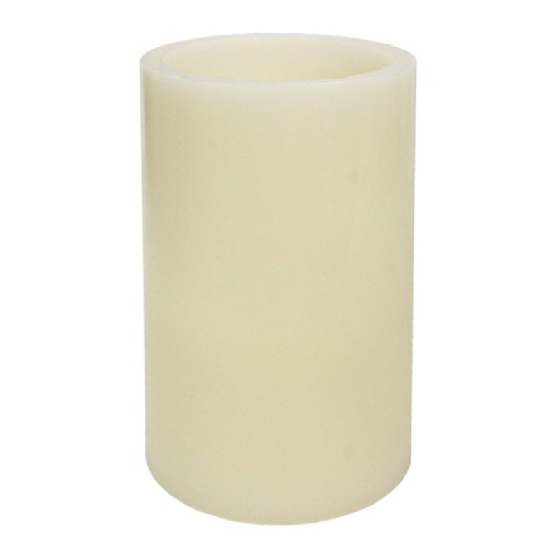 Ivory LED Flameless Pillar Candle, 4×6