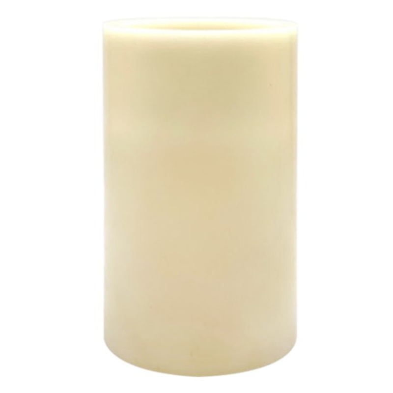 Ivory LED Flameless Pillar Candle, 5×8
