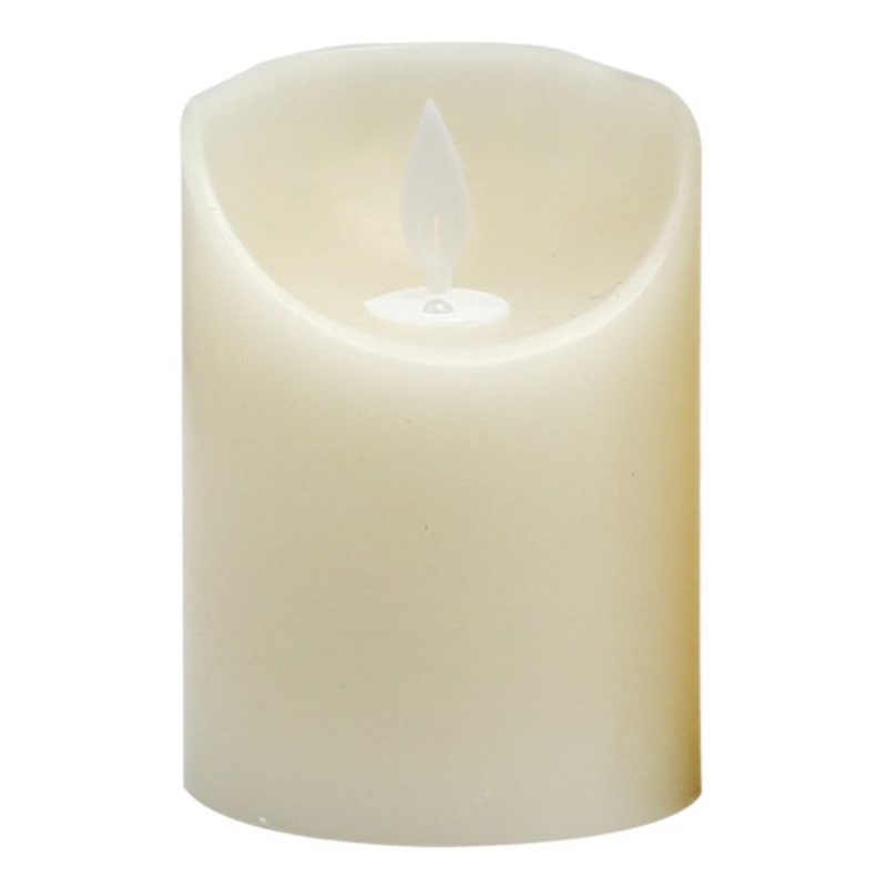 Ivory LED Pillar Candle, 3×4