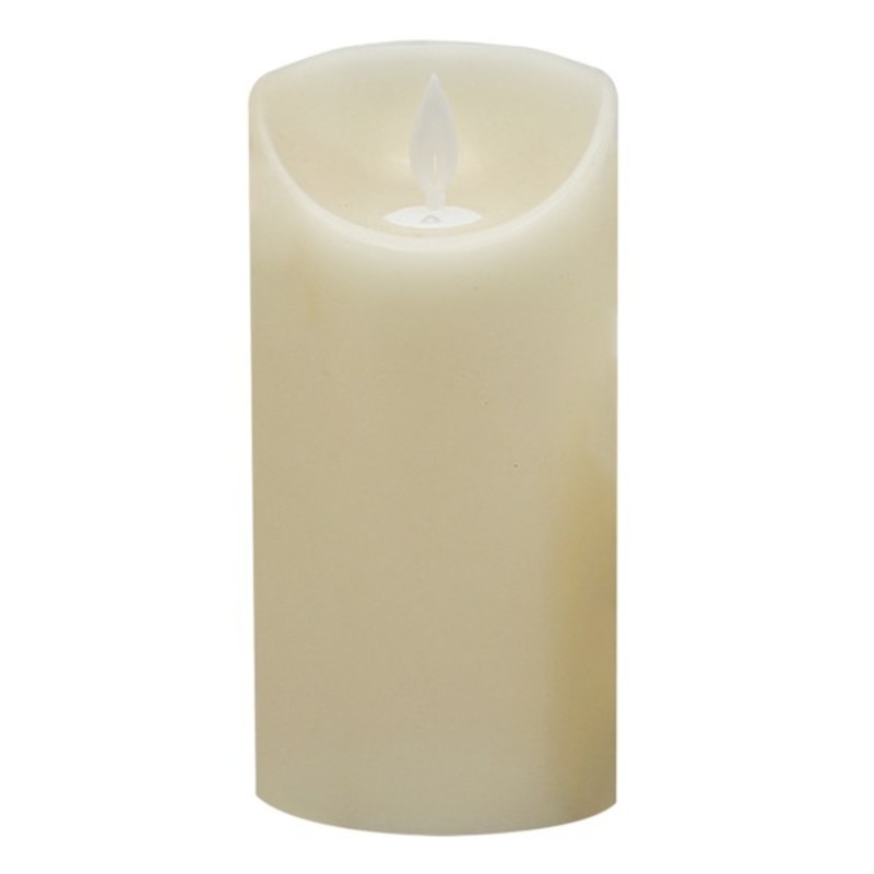 Ivory LED Pillar Candle, 3×6