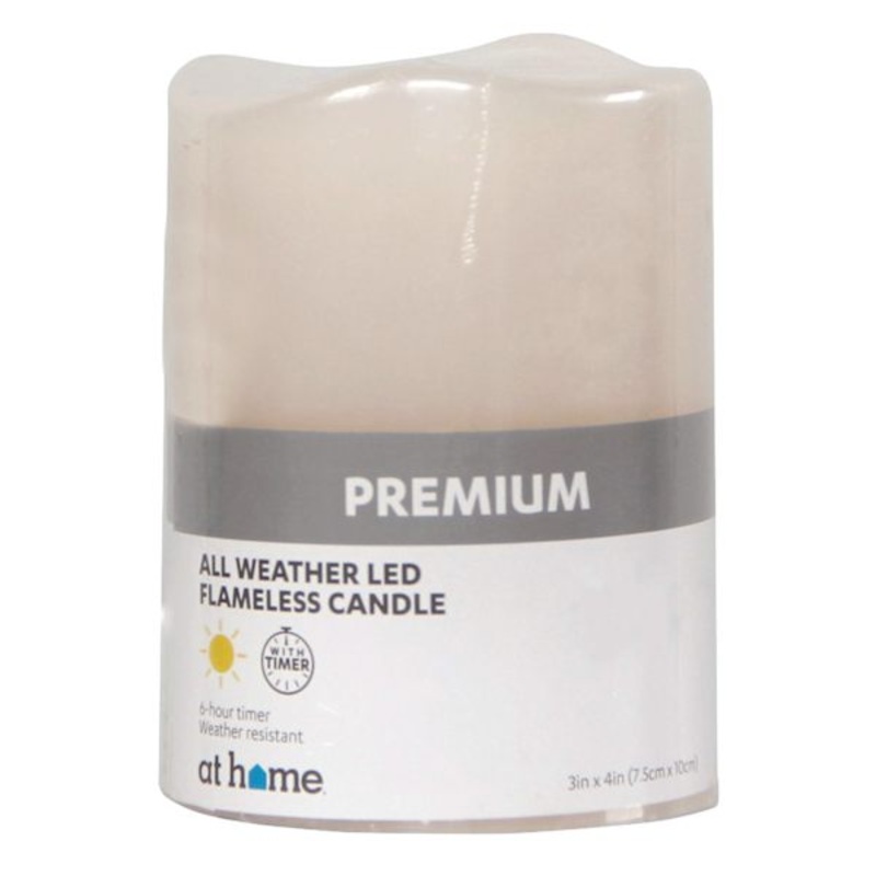 Ivory LED Pillar Candle with 6 Hour Timer, 3×4