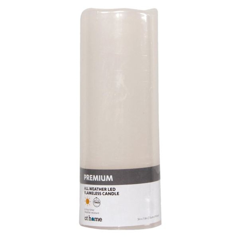 Ivory LED Pillar Candle with 6 Hour Timer, 3×8