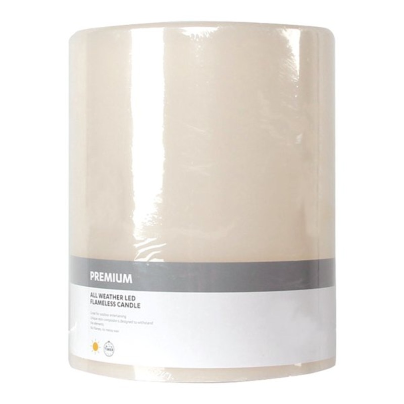 Ivory LED Pillar Candle with 6 Hour Timer, 6×8