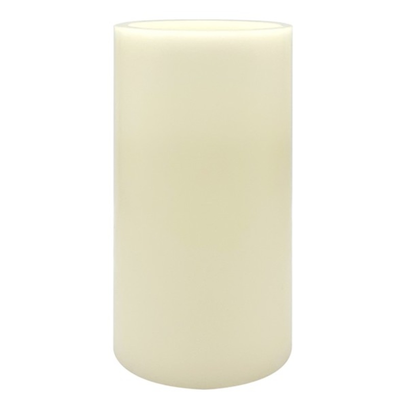Ivory Wax LED Flameless Pillar Candle, 5×10