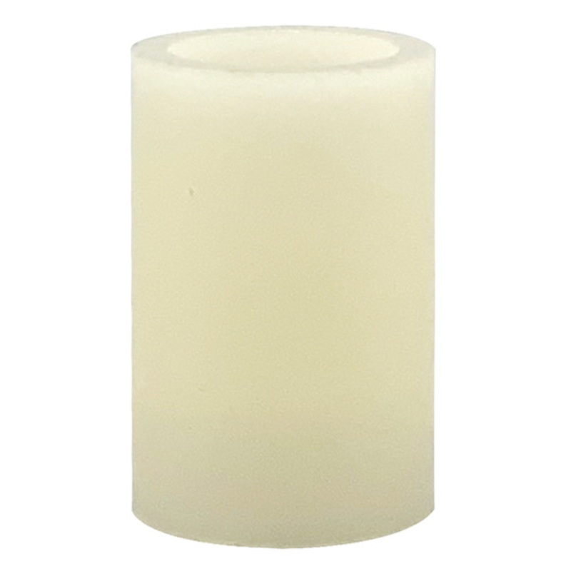 Ivory Wax LED Wavy Top Pillar Candle, 2×3