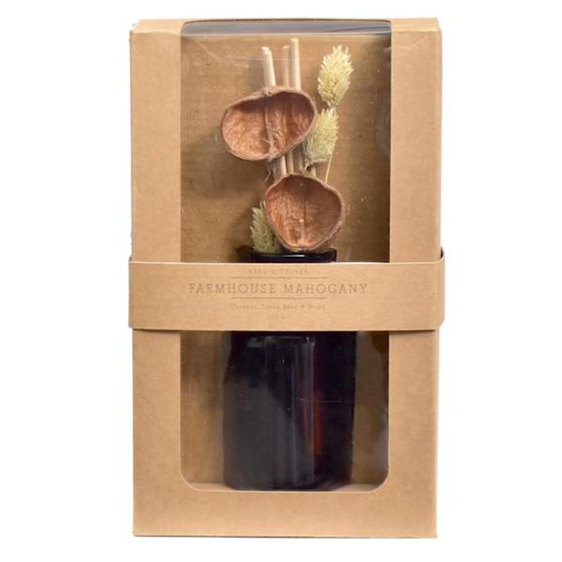 Farmhouse Mahogany Scented Reed Diffuser