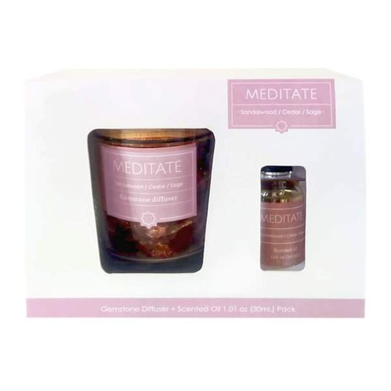 Meditate Scented Gemstone Diffuser Oil, 1oz