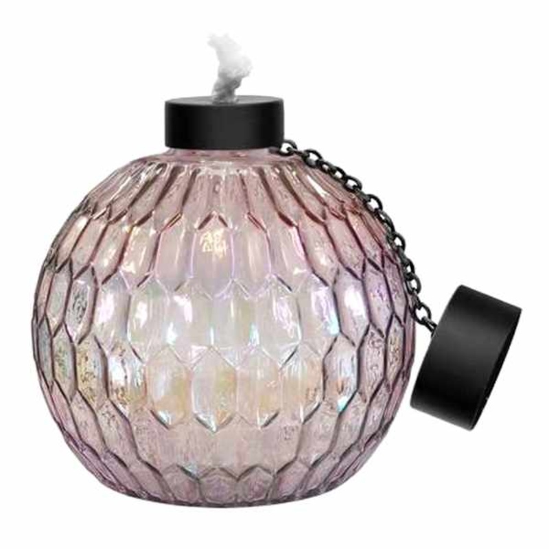 Purple Glass Tabletop Torch, 5″