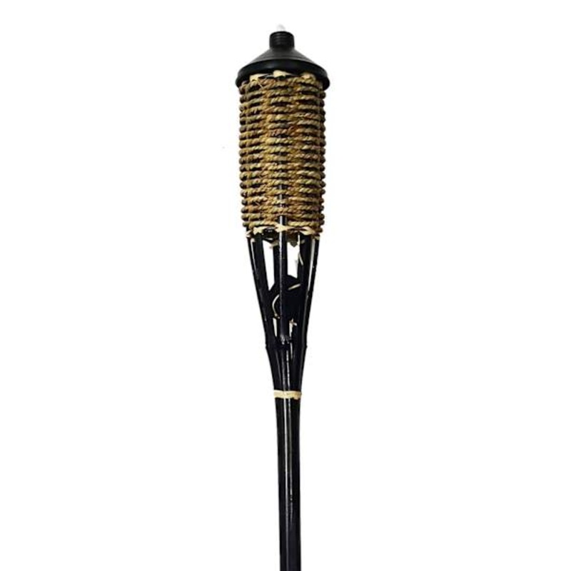 Woven Bamboo Rope Garden Torch, 60″
