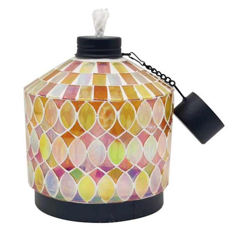 Yellow Mosaic Tabletop Torch, 6″