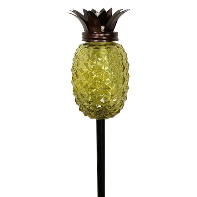 3-In-1 Pineapple Glass Garden Torch, 64″