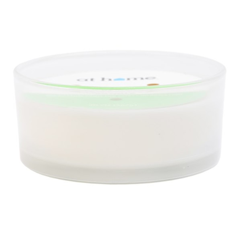 3-Wick White Glass Citronella Candle, 20oz
