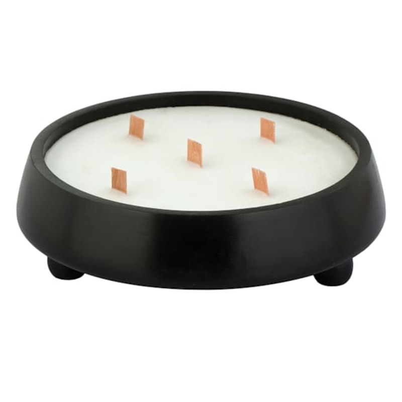 Black Wood Wick Citronella Candle, 28oz