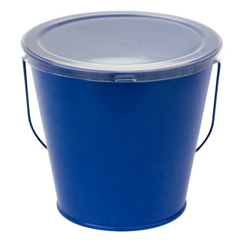 Blue Metal Citronella Bucket Candle, 12oz