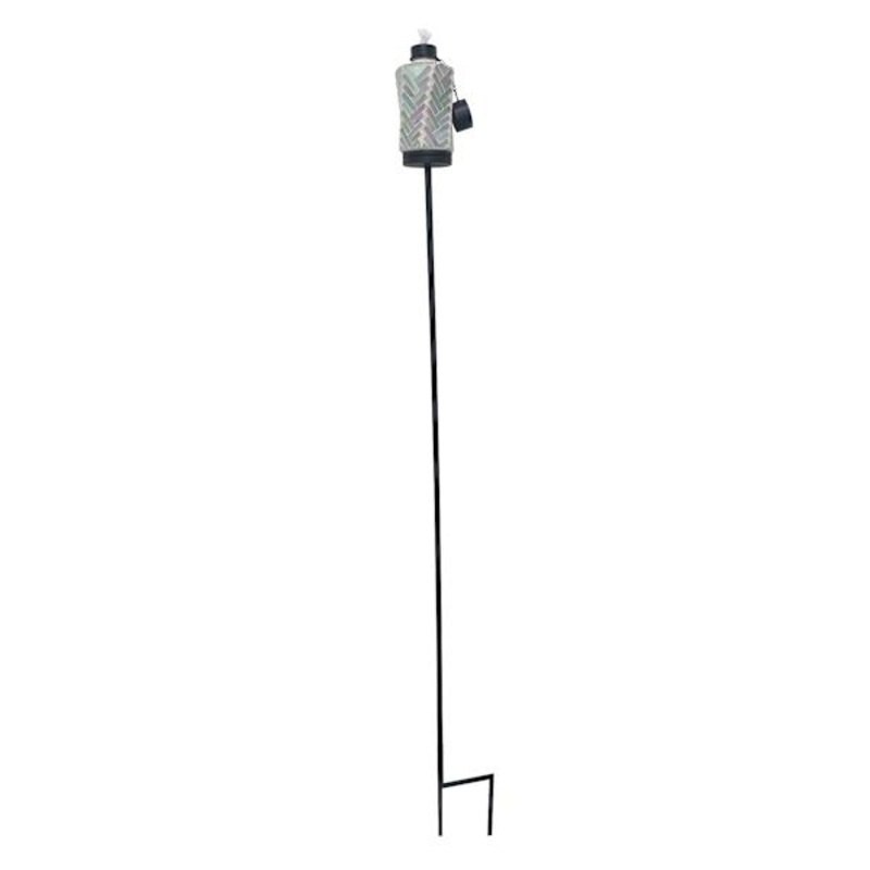 Blue Mosaic Ground Garden Torch, 61″