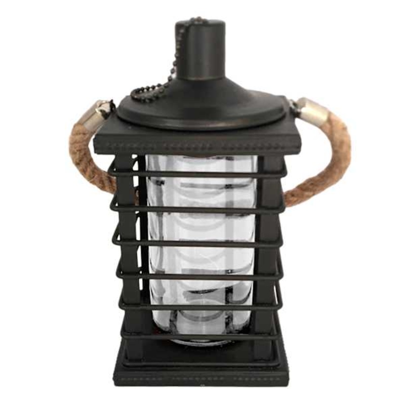 Clear Caged Tabletop Torch, 8.7″