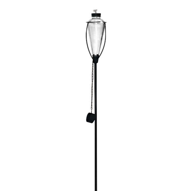 Clear Glass Garden Torch, 61″