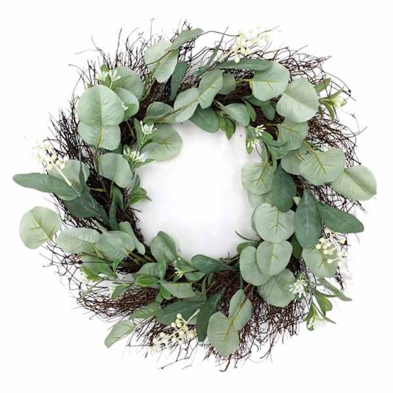 Eucalyptus Spiral Vine Wreath, 20″