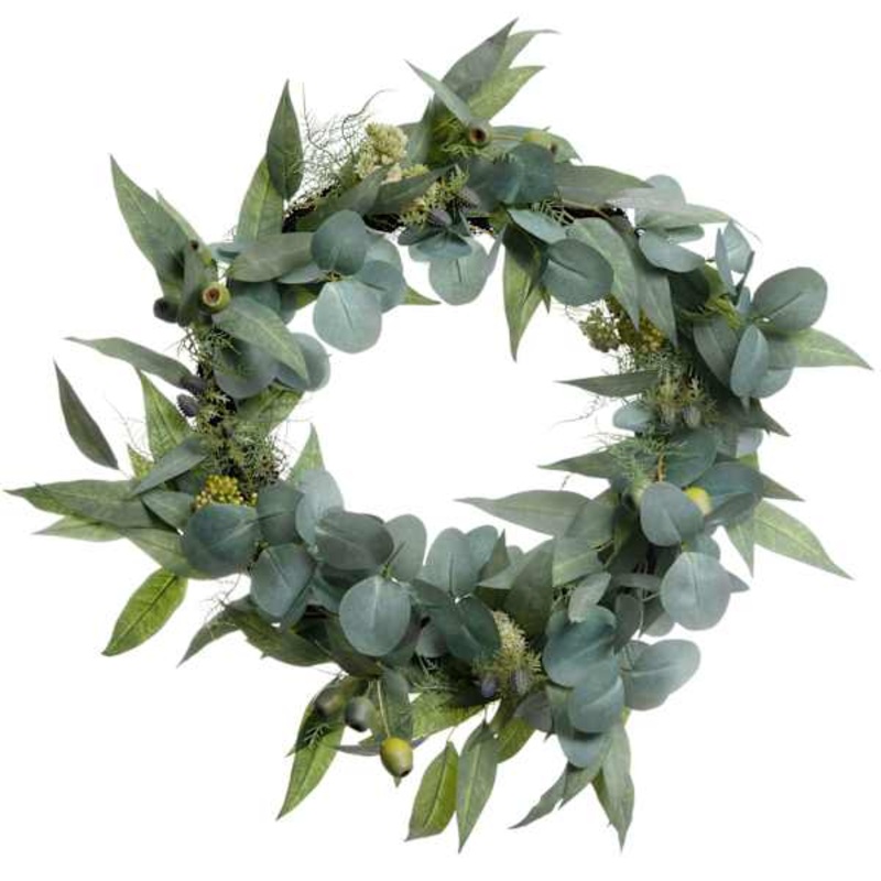 Eucalyptus & Thistle Wreath, 24″