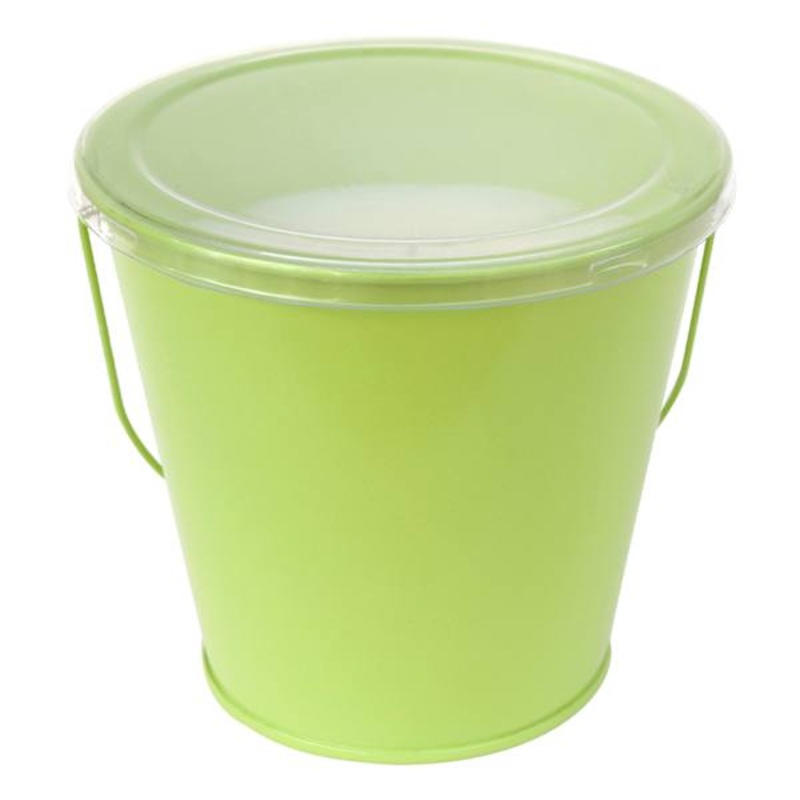 Green Metal Citronella Bucket Candle, 12oz