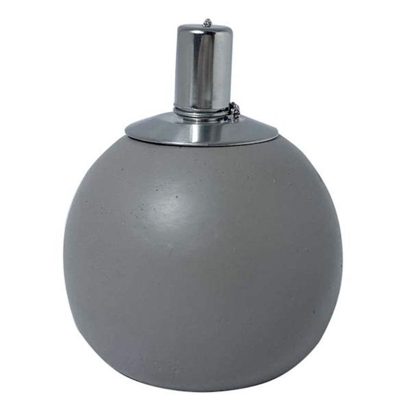 Grey Round Tabletop Torch, 6″
