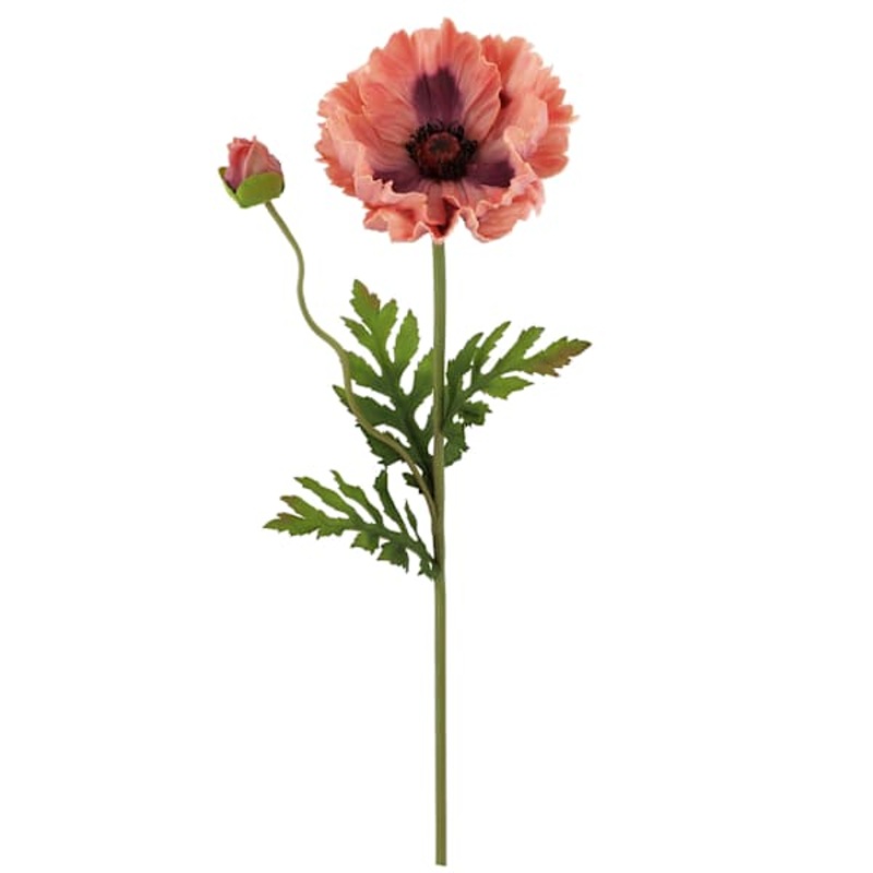 Pink Poppy Floral Stem, 28.5″