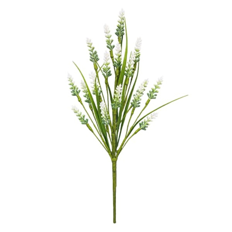White Muscari Floral Spray, 12″
