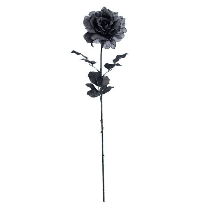 Black Rose Floral Stem, 28″