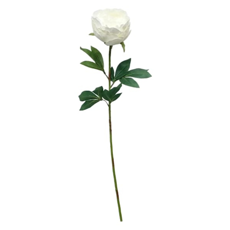 Providence White Peony Floral Stem, 33″