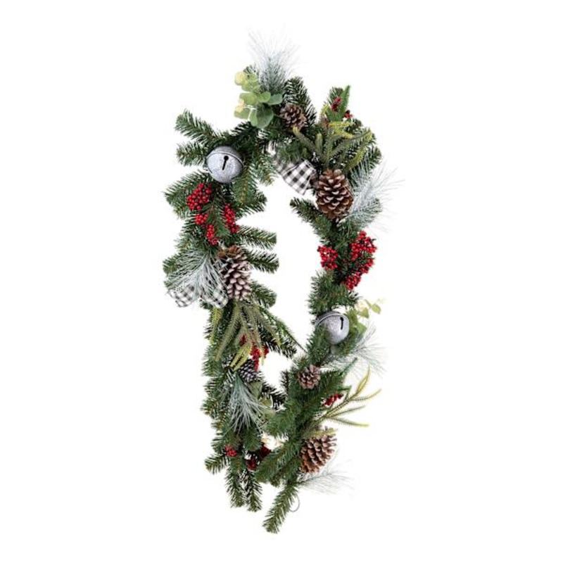 Red Berry & Bells Pine Garland, 6′