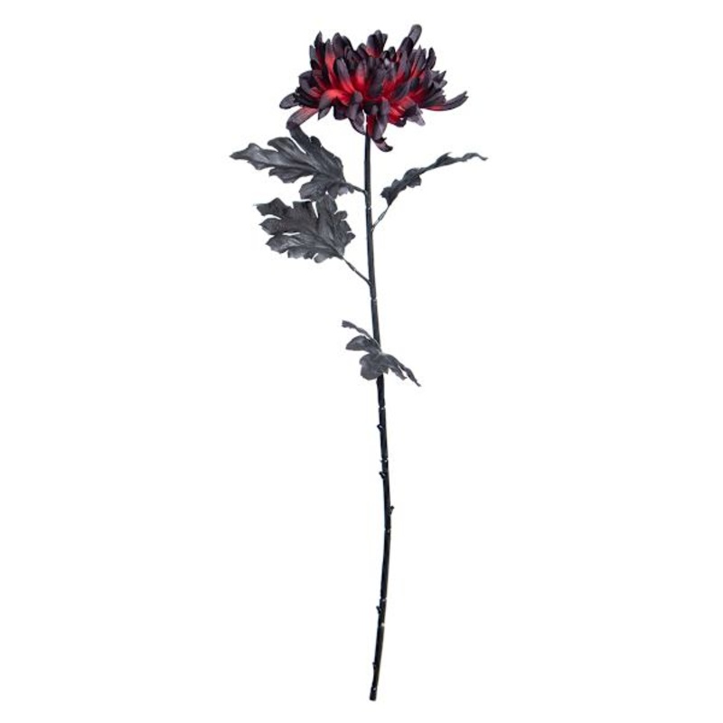 Red Mum Floral Stem, 27″