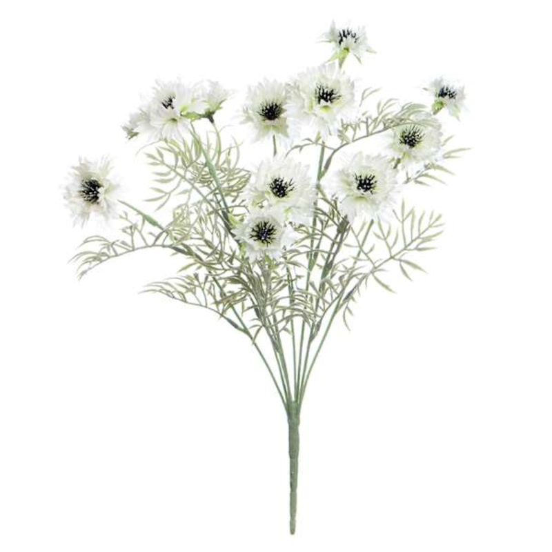 White Cornflower Bush, 19″