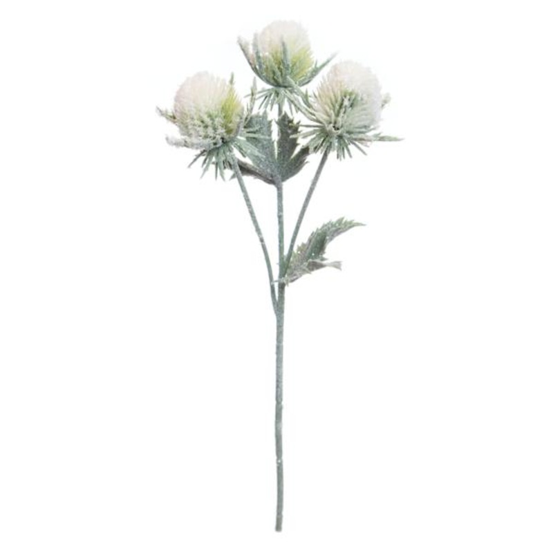 White & Green Snow Thistle Pick, 12″