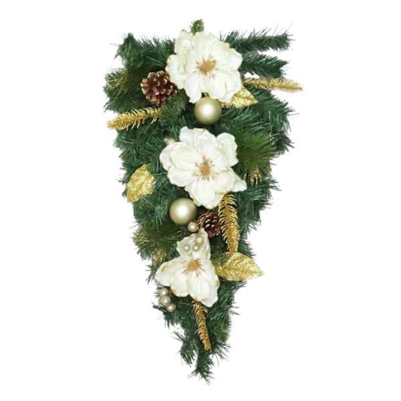 White Magnolia Swag, 28″